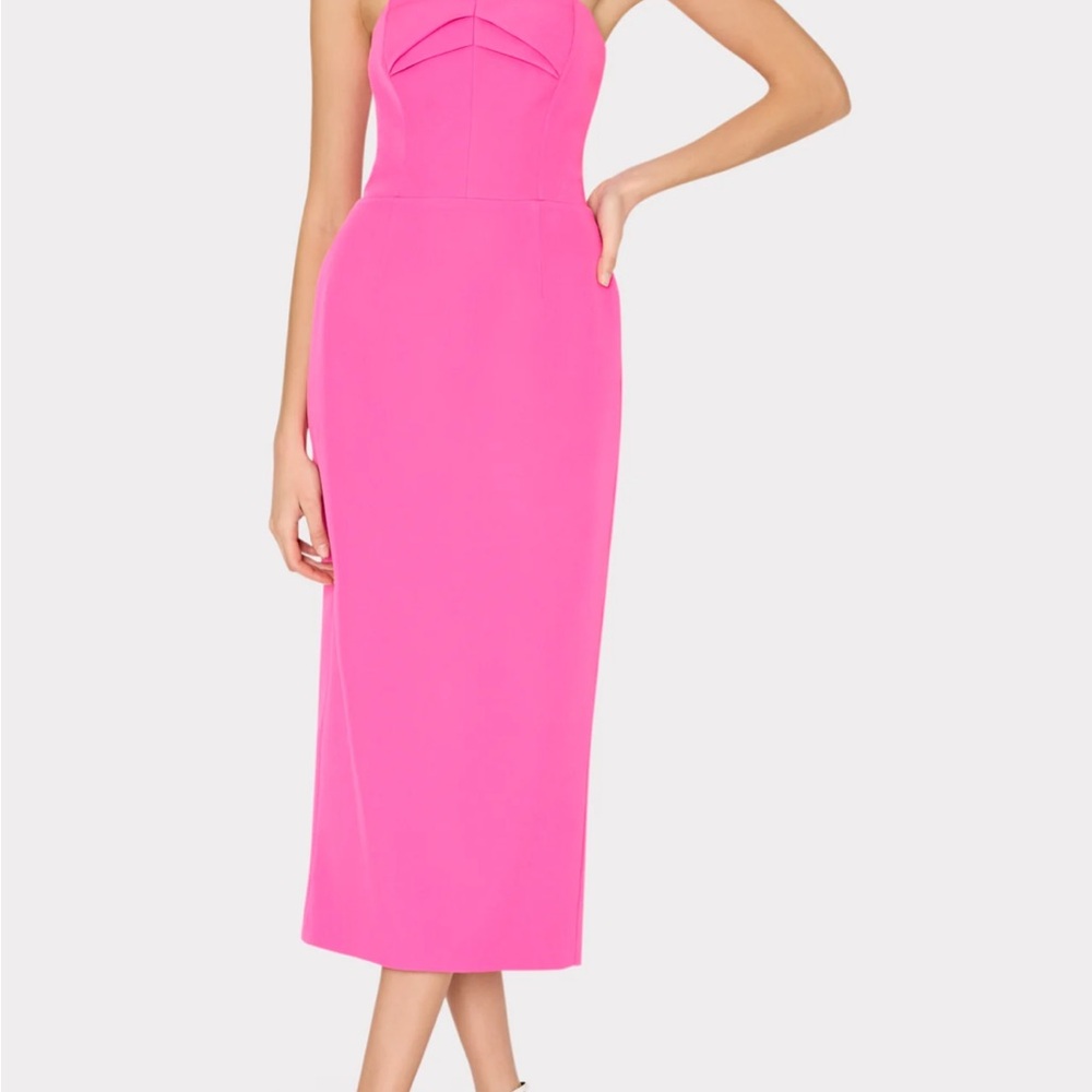 Milly Vibrant Pink Strapless Dress